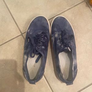 J.CREW BLUE TIE DYE TENNIS SHOE SNEAKERS WIDE FIT